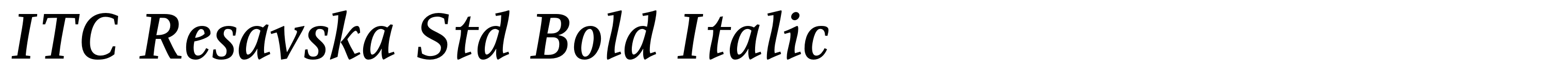 ITC Resavska Std Bold Italic